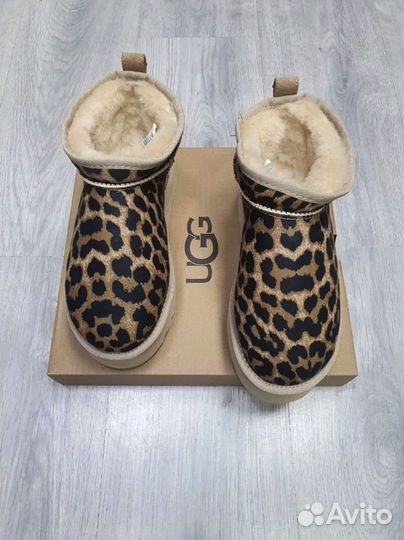 Ugg mini с леопардовым принтом