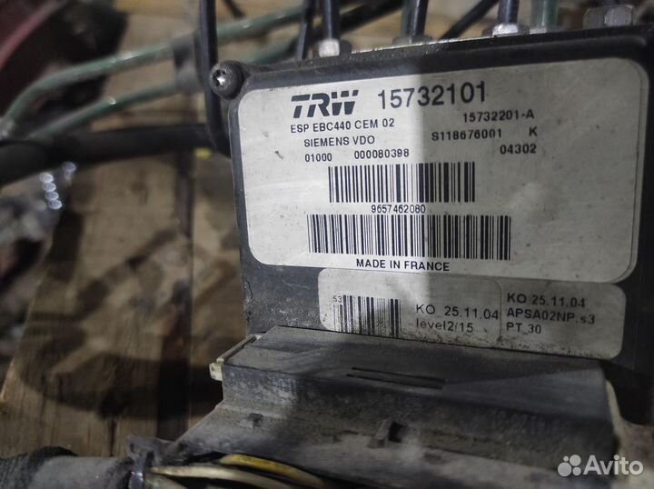 Блок абс пежо 407