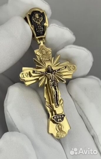 Крест лучи позолота jewelry studio ar&ma