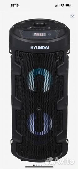 Музыкальная колонка с блютузом и караоке Hyundai