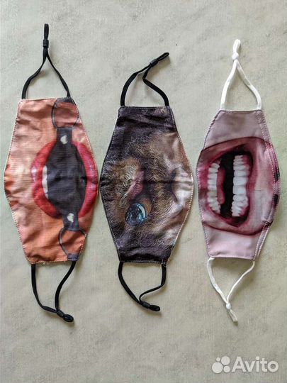 Многоразовые маски большие разные