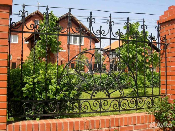 Кованные заборы \ Калитки металлические с установк