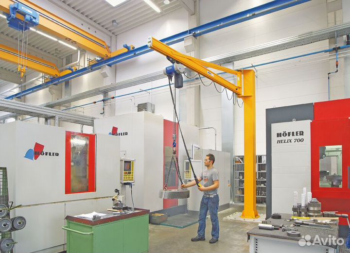 Консольный кран на опоре. вылет 5м