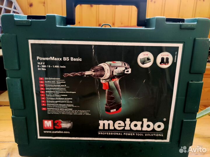 Шуруповерт metabo powermaxx bs 12В