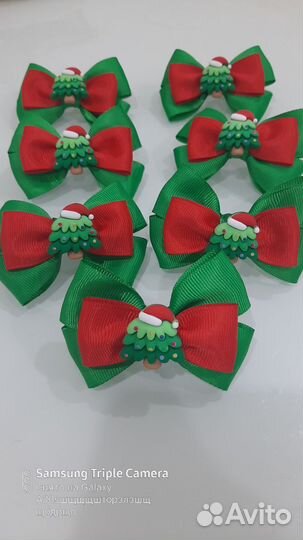 Резинка для волос Ёлка, бантики Ёлочка