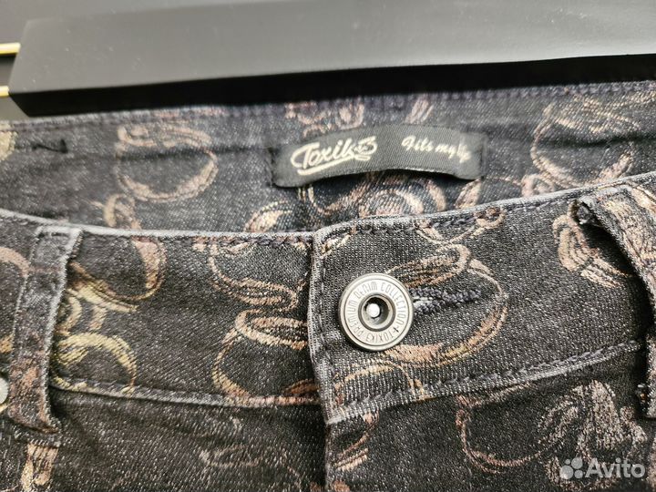 Джинсы женские с принтом 44 Франция