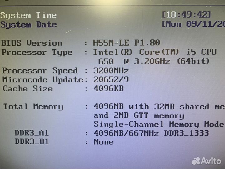 Материнская плата с процессором i5