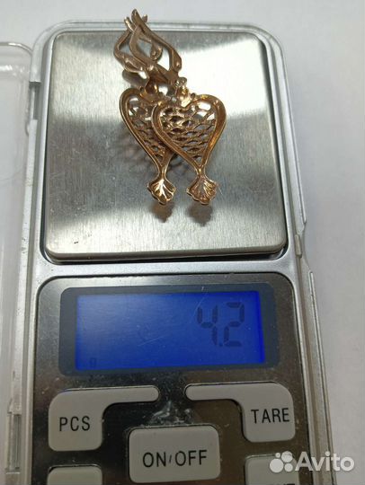 Серьги серебро СССР 925
