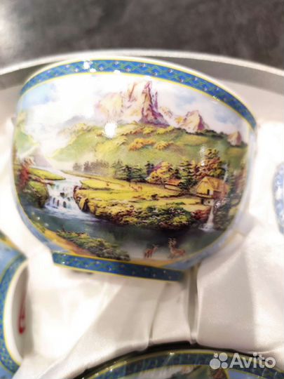 Чайный сервиз Китай тонкий фарфор