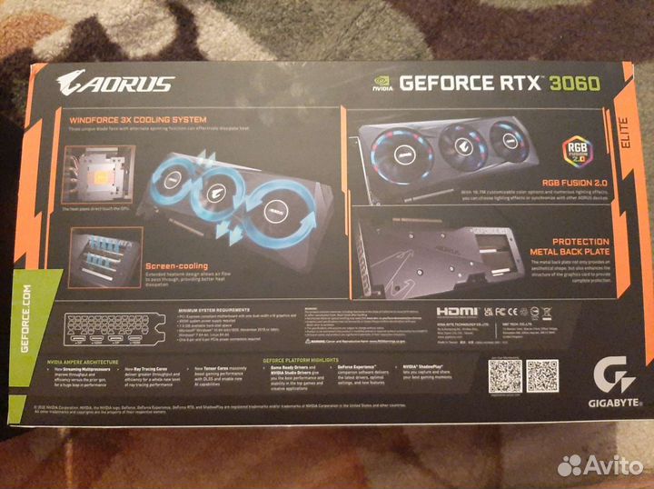 Aorus RTX 3060 12gb Elite