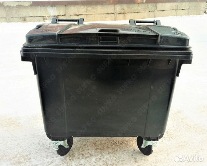 Пластиковый мусорный евроконтейнер 660л Ш7599