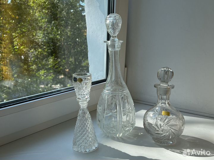 Графин и кувшин из хрусталя СССР