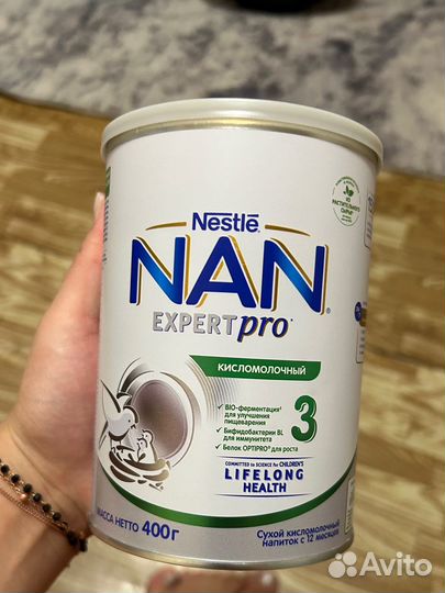Nestle NAN Кисломолочный сухая смесь 12 мес 400г