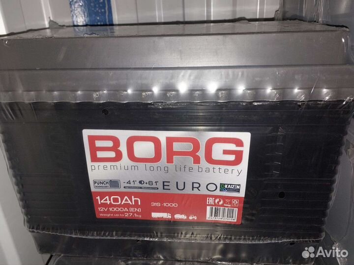 Аккумулятор Borg 140Ач винтовые клеммы