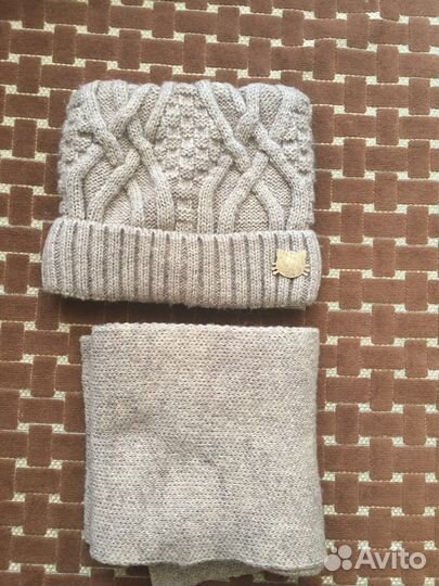 Комплект шапка, шарф