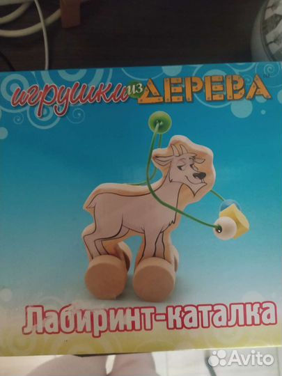 Игрушка из дерева каталка новая