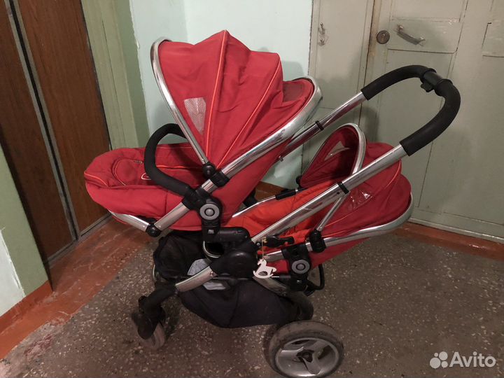 Коляска icandy peach 2 для двойни, погодок