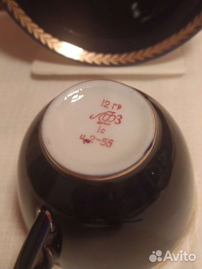 Чашка с блюдцем фарфор