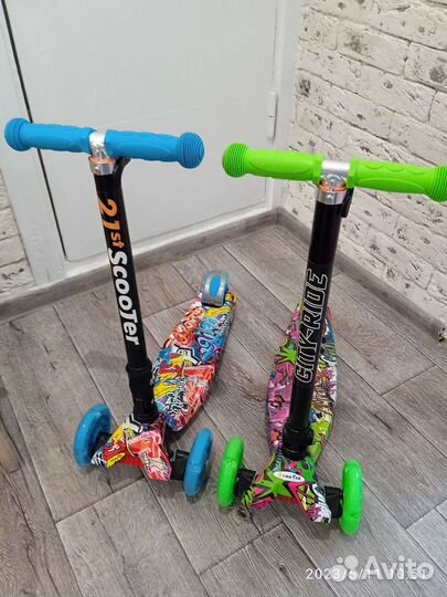 Самокат 21st новые складной принтованый