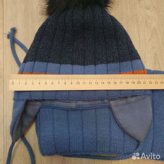 Комплект шапка и шарф для мальчика зима