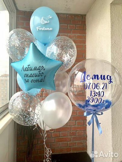 Шары на выписку мальчику
