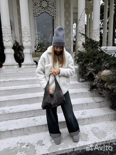 Сумка-шоппер из эко-кожи ручная работа