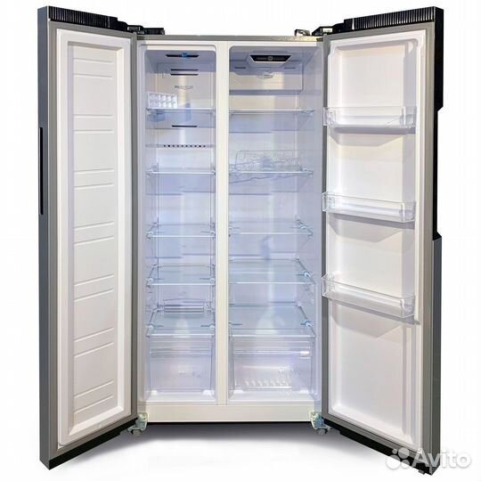 Холодильник Ginzzu NFK-420 (серебристый) Новый