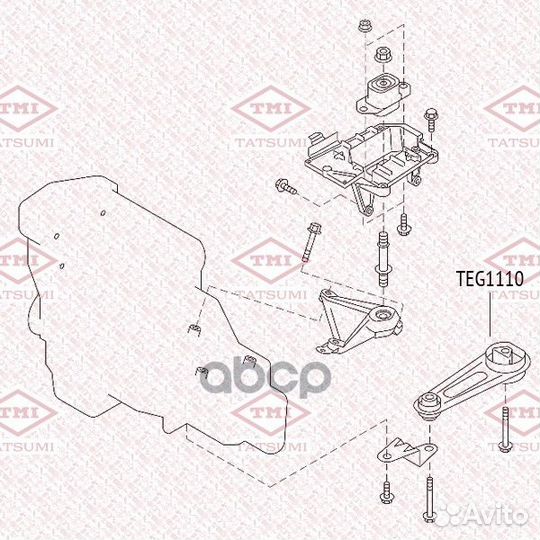 Опора двигателя левая TEG1110 tatsumi