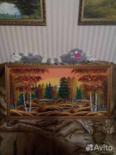 Картина большая из янтаря