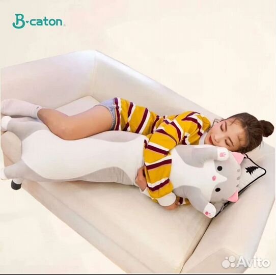 Кот батон, хаски 70 90 110/ мягкая игрушка-подушка