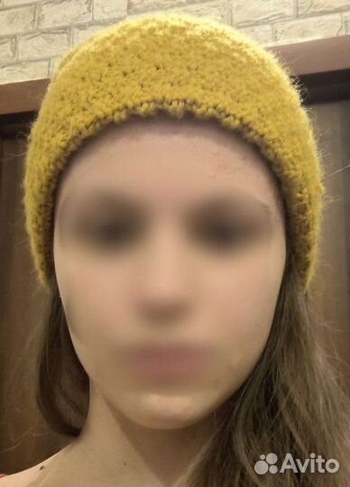 Шапка зимняя желтая (унисекс)