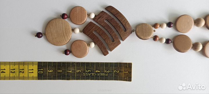 Деревянные бусы, 80см