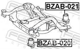 Сайлентблок подрамника задний bzab021 Febest