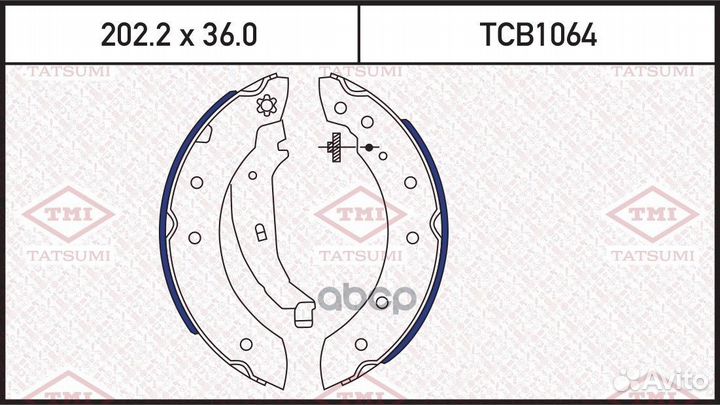 Колодки тормозные барабанные TCB1064 tatsumi