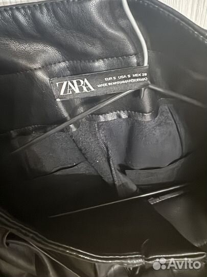 Кожаные шорты zara