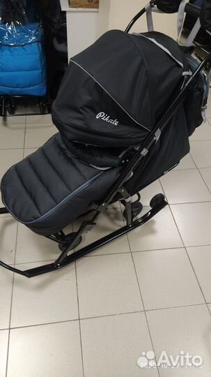 Новые санки коляска Pikate Onyx новые