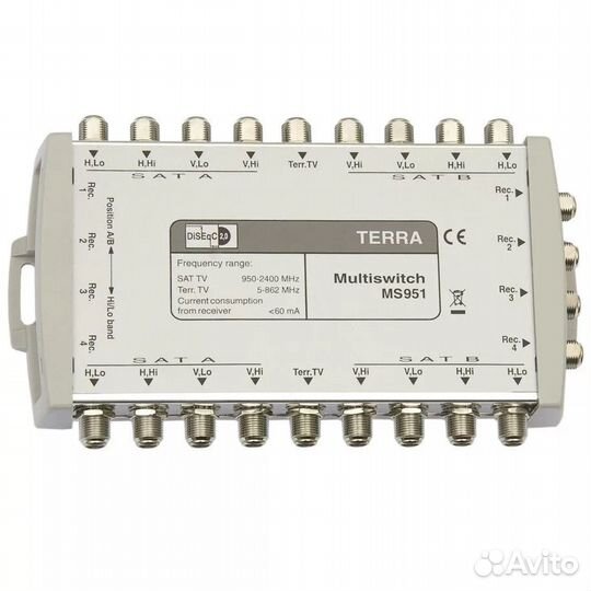 Мультисвитч спутниковый terra MS951+MS952