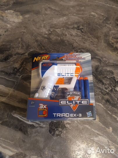 Бластеры Nerf Sidestrike и Elite Triad новые