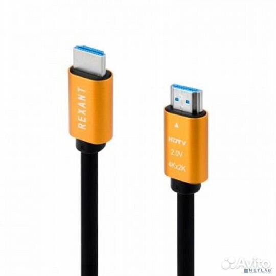 Rexant (17-6104) Кабель hdmi - hdmi 2.0, 2м, Gold