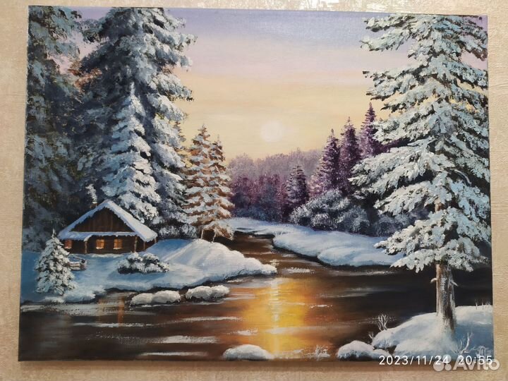 Картина маслом на холсте пейзаж