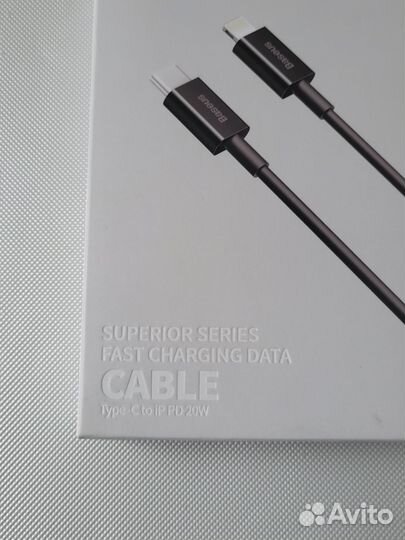 Кабель Baseus USB-C Lightning 20W новый