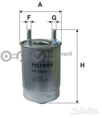 Filtron PP9882 Фильтр топливный renault megane 3 V