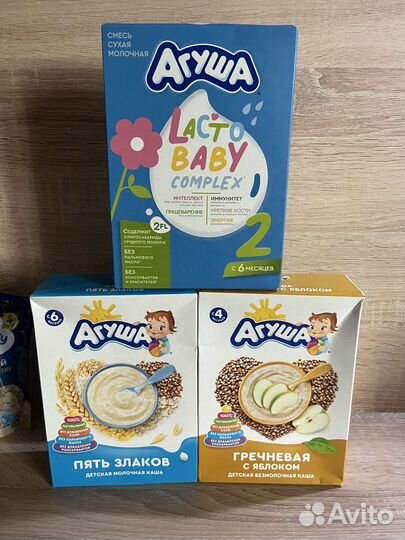 Смесь молочная агуша 2 пюре каши