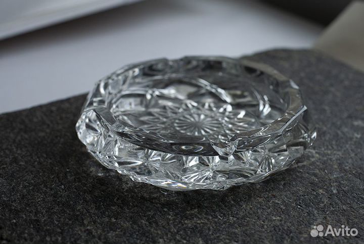 Пепельница хрустальная времен СССР 19 см
