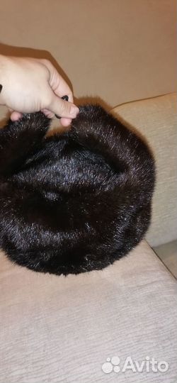 Норковая шапка мужская ушанка