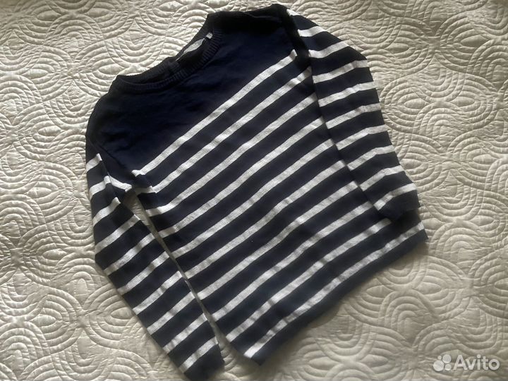 Джемпер синий в белую полоску