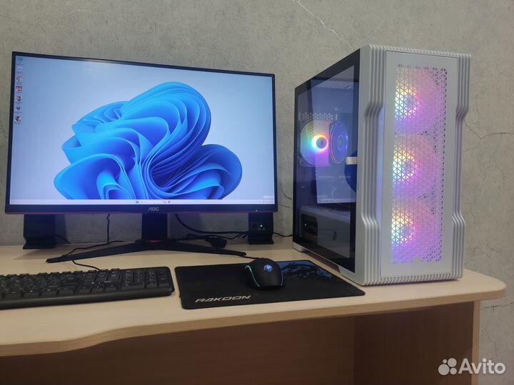 Современный игровой компьютер, Ryzen 5 5500 RX6600