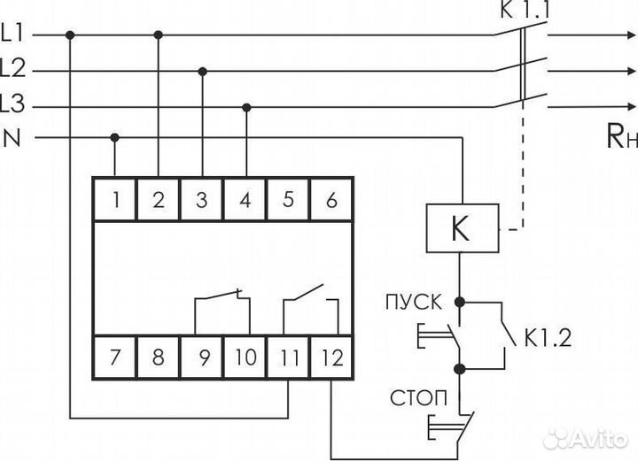 Реле напряжения CP-731 (трехфазный; микропроцессор