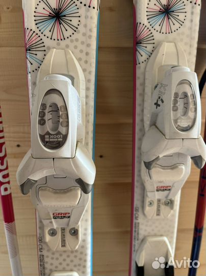 Горные лыжи детские 120 rossignol, ботинки 215