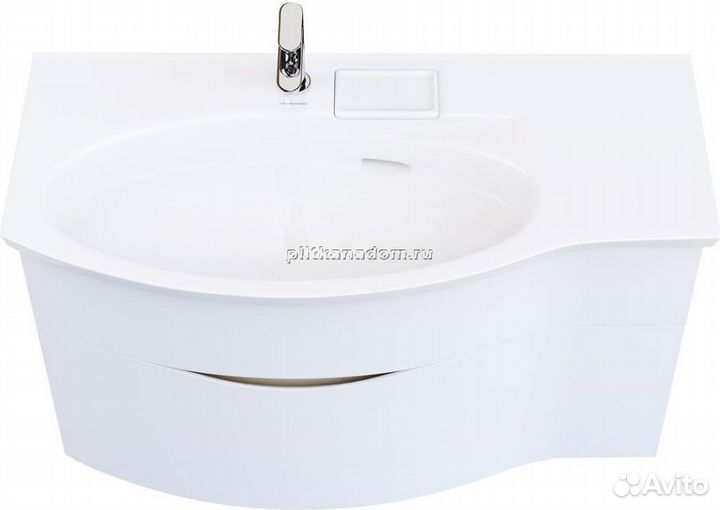 Тумба подвесная-столешницей Kerama Marazzi Riva 100 см RV.100Lh\WHT.M, белый матовый